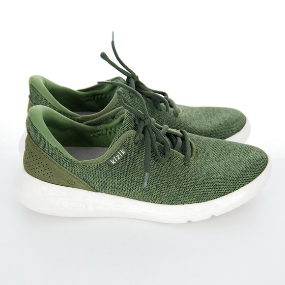 kizik Madrid Eco Knit Green Hands Free Comfort Sneaker M's 6.5 W's 8 - Picture 1 of 7